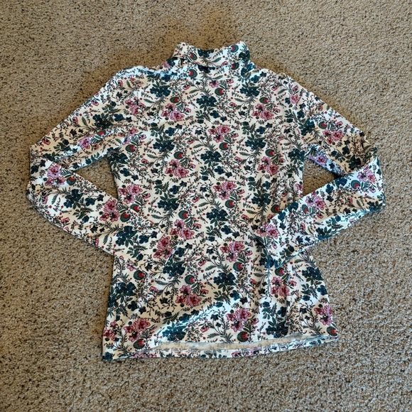 Peruvian Connection Glacier Flower T-Neck Women Multicolor Top Size M - Picture 3 of 7